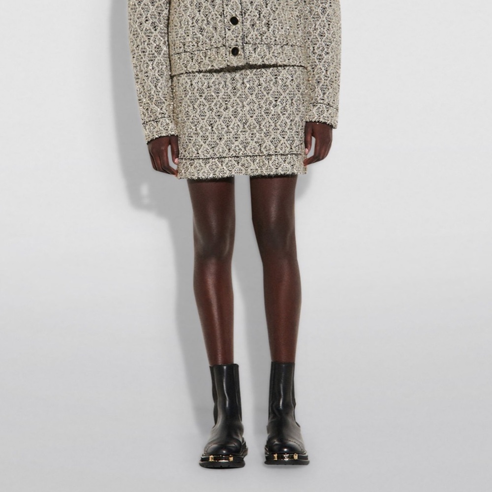 Sandro jazz velvet trimmed skirt